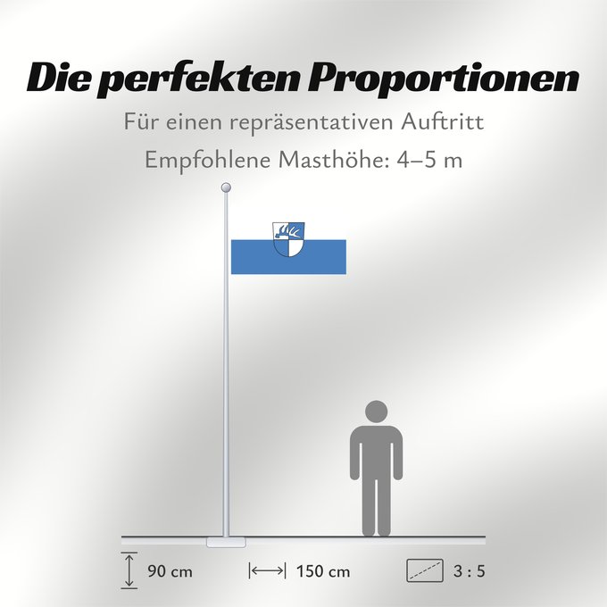 Proportionen der Flagge: Eislingen/Fils (Region Stuttgart)
