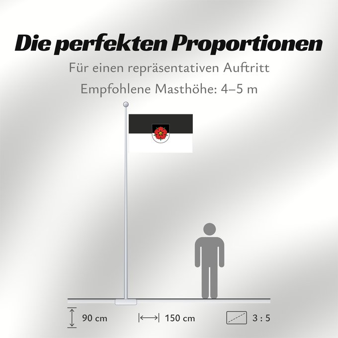 Proportionen der Flagge: Geislingen an der Steige (Region Stuttgart)