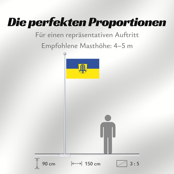 Proportionen der Flagge: Hemmingen (Region Stuttgart)