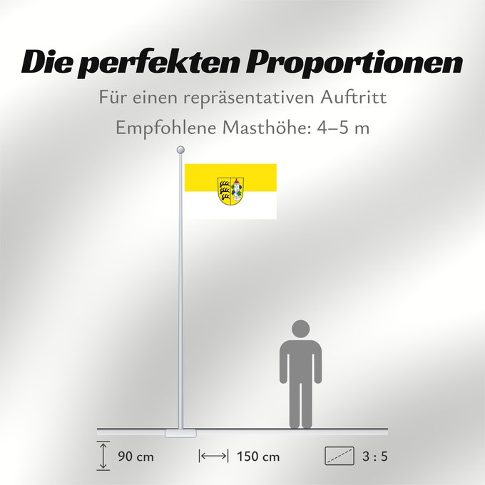 Proportionen der Flagge: Marbach am Neckar (Region Stuttgart)
