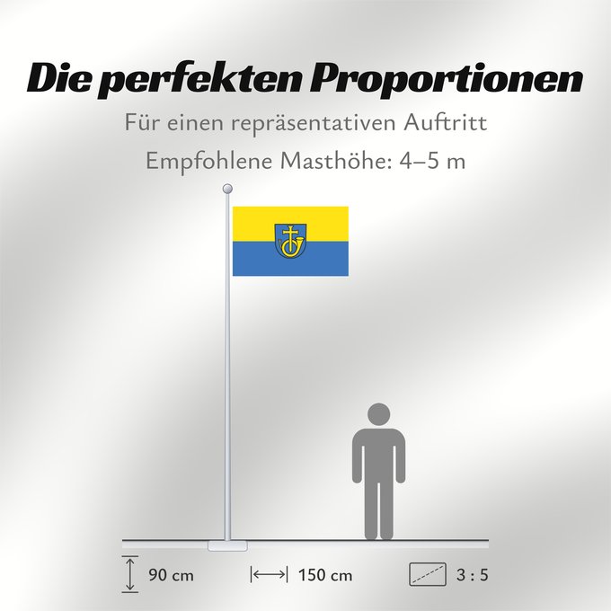 Proportionen der Flagge: Remshalden (Region Stuttgart)