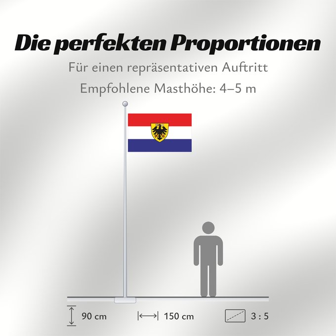 Proportionen der Flagge: Bad Wimpfen (Nördliches Baden-Württemberg)