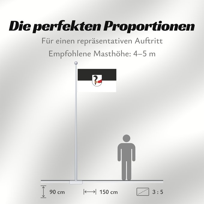 Proportionen der Flagge: Talheim (Nördliches Baden-Württemberg)