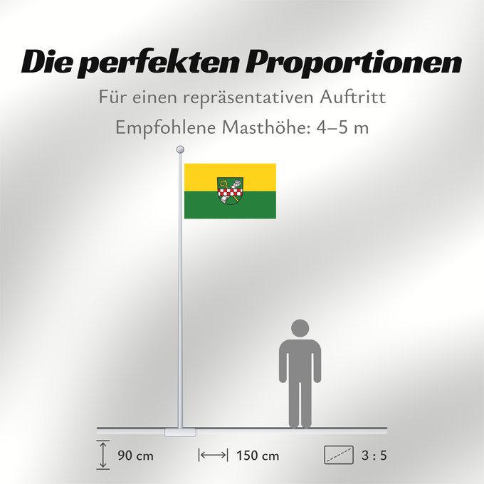Proportionen der Flagge: Schöntal (Nördliches Baden-Württemberg)