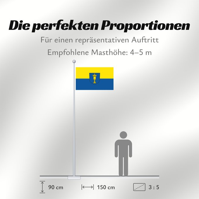 Proportionen der Flagge: Michelbach an der Bilz (Nördliches Baden-Württemberg)