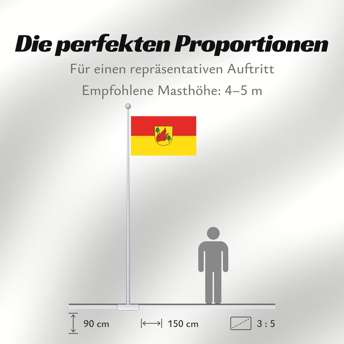 Proportionen der Flagge: Gschwend (Schwäbische Alb)