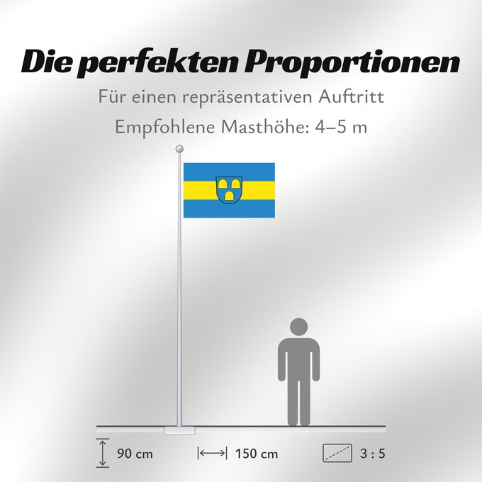 Proportionen der Flagge: Bühl (Nördlicher Schwarzwald)