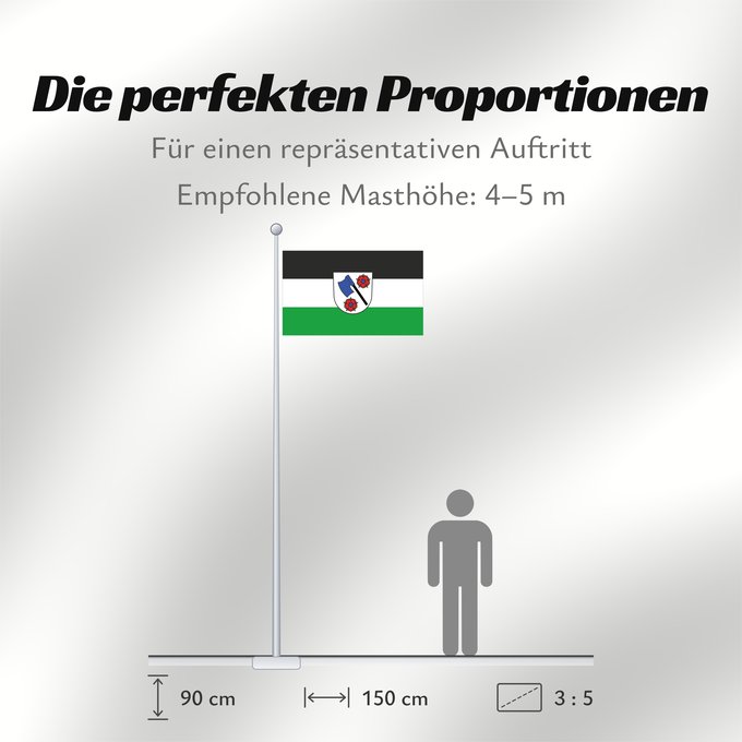 Proportionen der Flagge: Forbach (Nördlicher Schwarzwald)