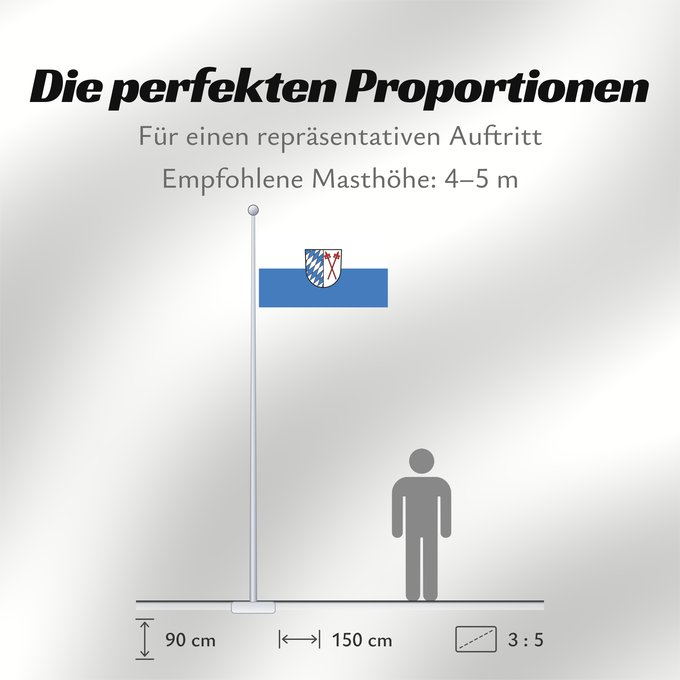 Proportionen der Flagge: Eschelbronn (Nördliches Baden-Württemberg)