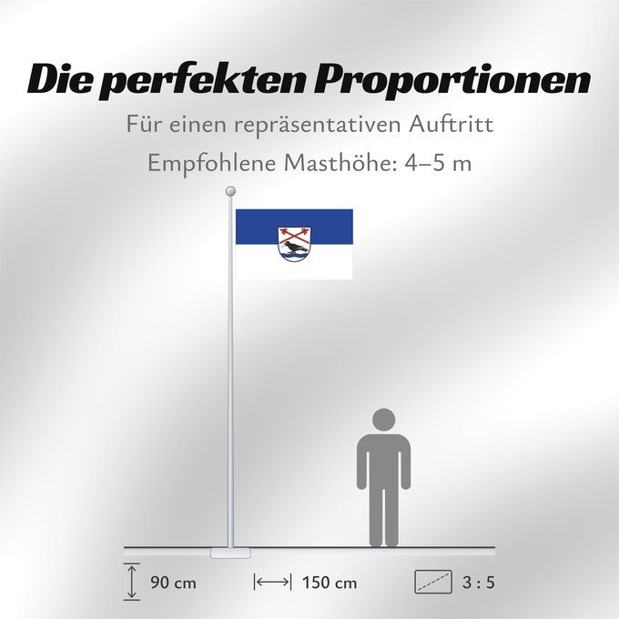 Proportionen der Flagge: Spechbach (Nördliches Baden-Württemberg)