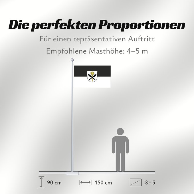 Proportionen der Flagge: Knittlingen (Nördliches Baden-Württemberg)