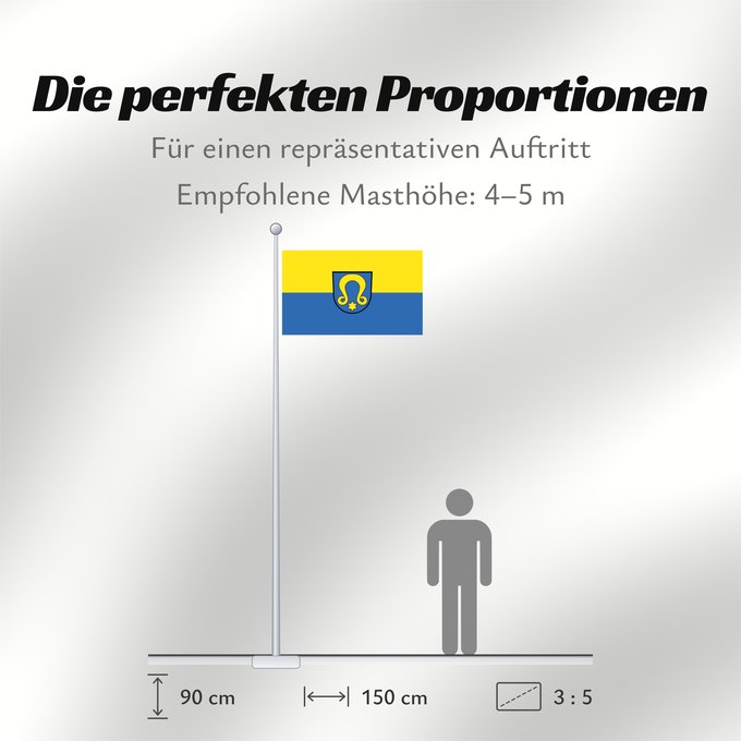 Proportionen der Flagge: Wimsheim (Nördlicher Schwarzwald)