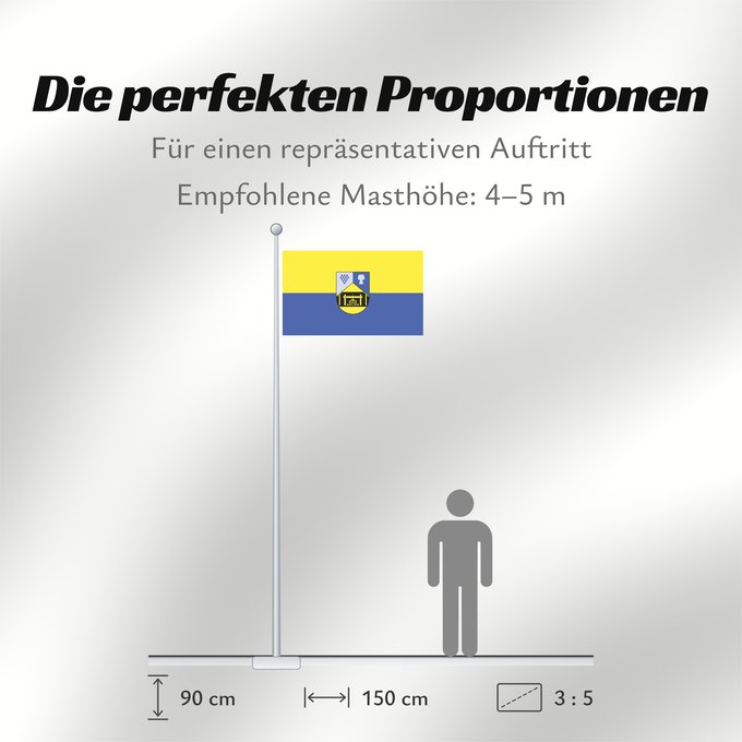 Proportionen der Flagge: Keltern (Nördliches Baden-Württemberg)