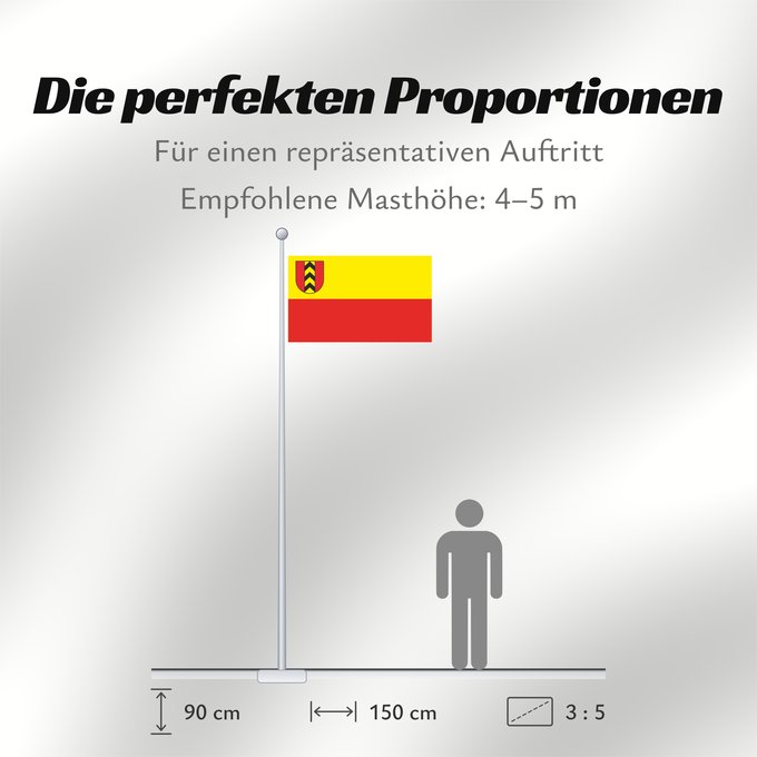 Proportionen der Flagge: Badenweiler (Südlicher Schwarzwald)