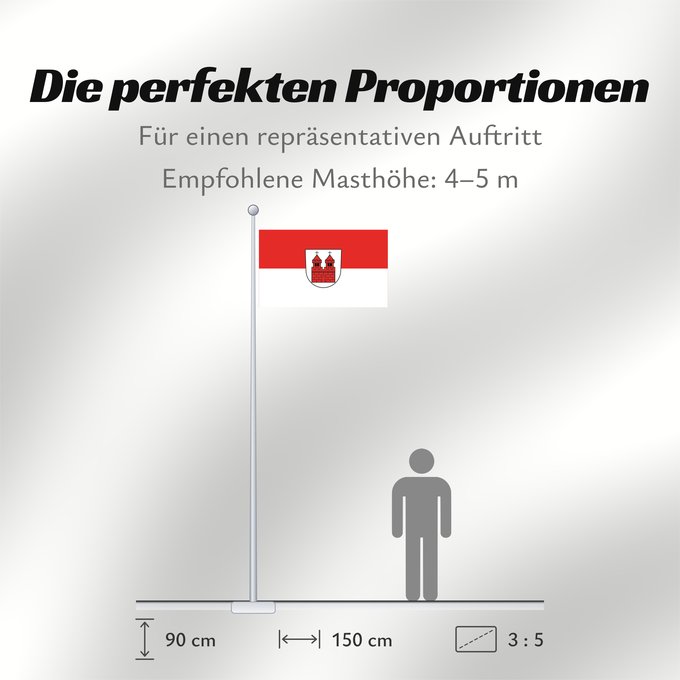 Proportionen der Flagge: Bollschweil (Südlicher Schwarzwald)