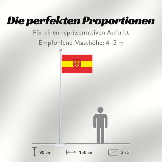 Proportionen der Flagge: Staufen im Breisgau (Südlicher Schwarzwald)