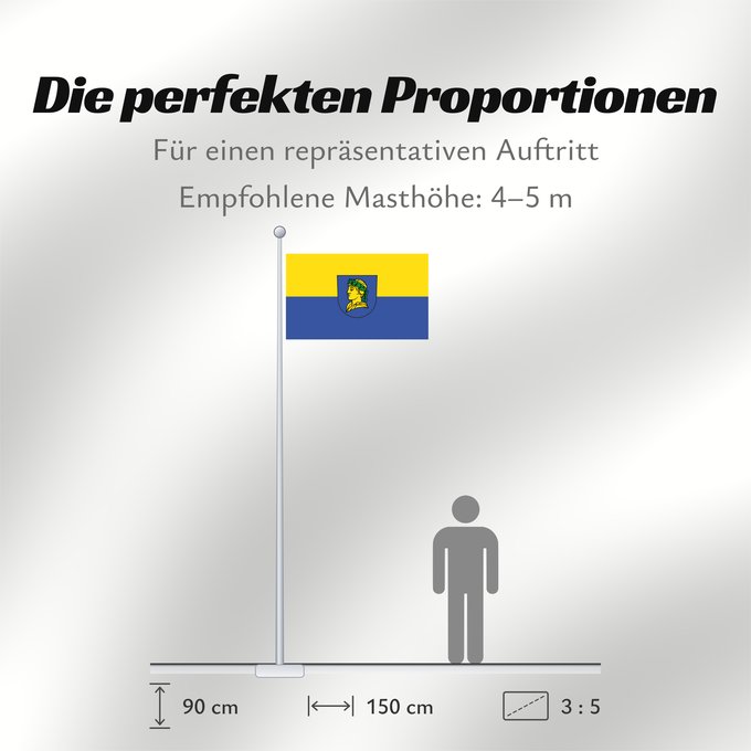Proportionen der Flagge: Riegel am Kaiserstuhl (Südlicher Schwarzwald)