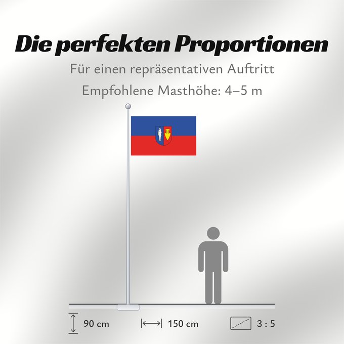 Proportionen der Flagge: Rust (Mittlerer Schwarzwald)