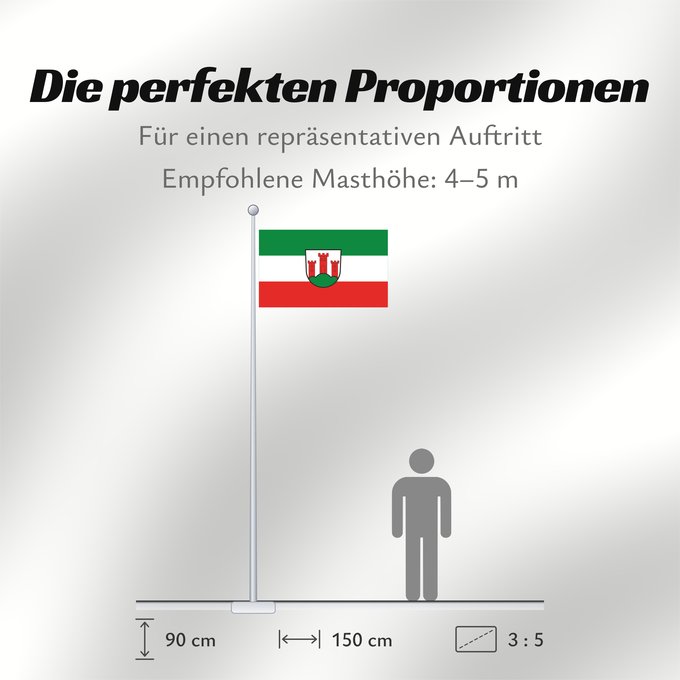 Proportionen der Flagge: Unterkirnach (Mittlerer Schwarzwald)
