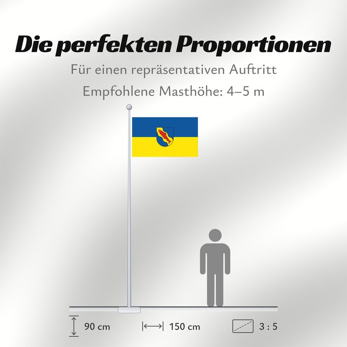 Proportionen der Flagge: Vöhrenbach (Mittlerer Schwarzwald)