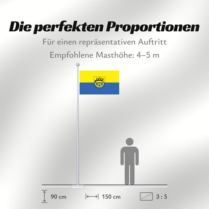 Proportionen der Flagge: Tuttlingen (Kreis)