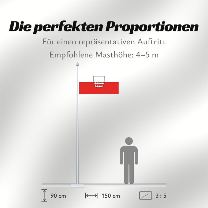 Proportionen der Flagge: Fridingen an der Donau (Schwäbische Alb)