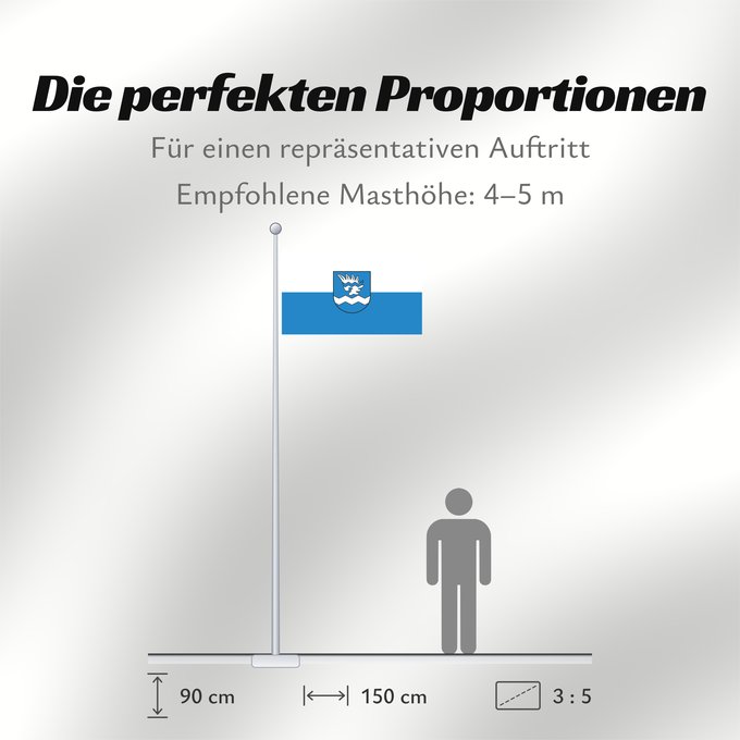 Proportionen der Flagge: Wehingen (Schwäbische Alb)