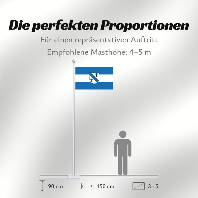 Proportionen der Flagge: Aitern (Südlicher Schwarzwald)