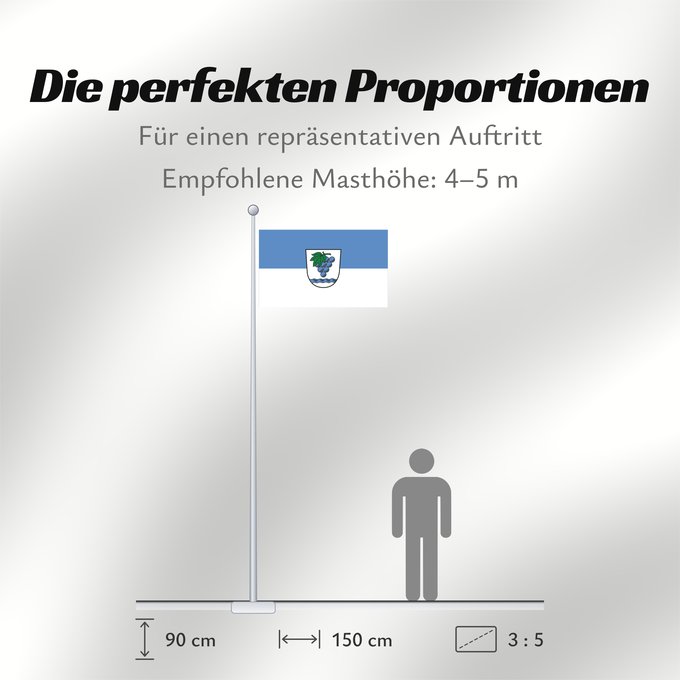 Proportionen der Flagge: Weil am Rhein (Südlicher Schwarzwald)