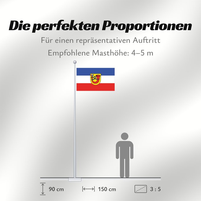 Proportionen der Flagge: Bad Urach (Schwäbische Alb)