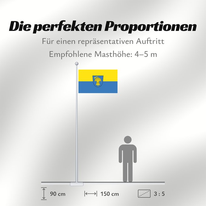 Proportionen der Flagge: Ofterdingen (Schwäbische Alb)