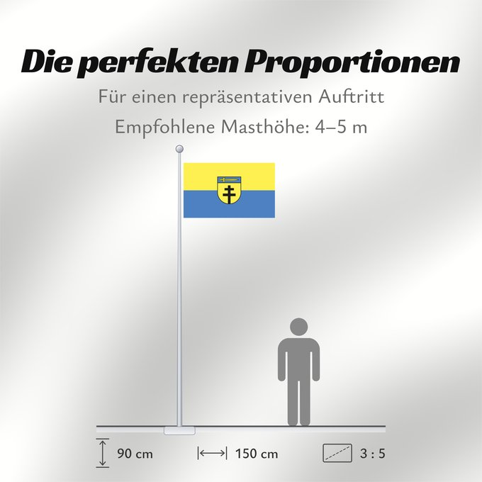 Proportionen der Flagge: Dornstadt (Schwäbische Alb)