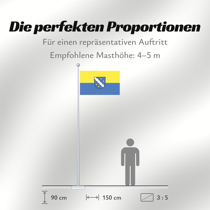Proportionen der Flagge: Heroldstatt (Schwäbische Alb)