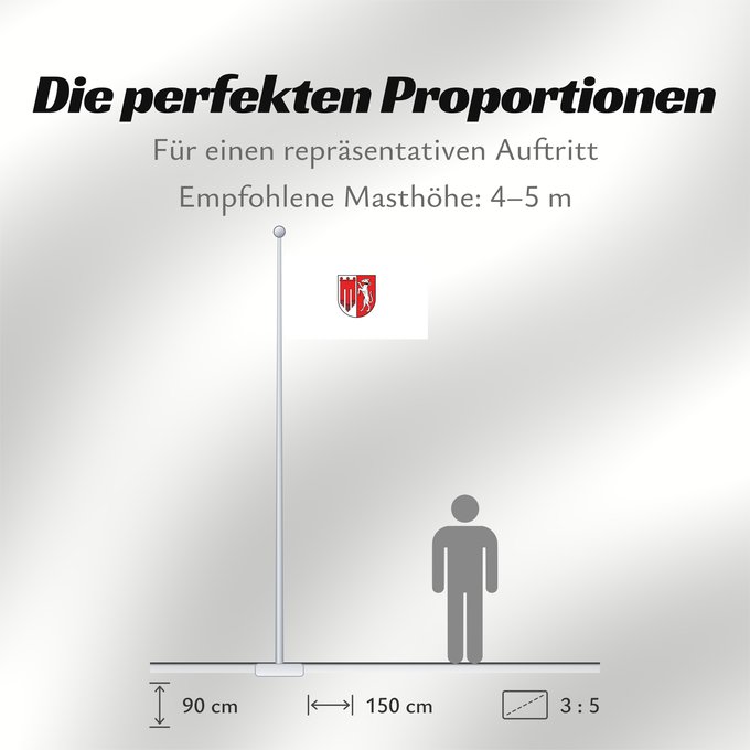 Proportionen der Flagge: Meckenbeuren (Bodensee)