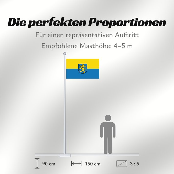Proportionen der Flagge: Ravensburg (Kreis)