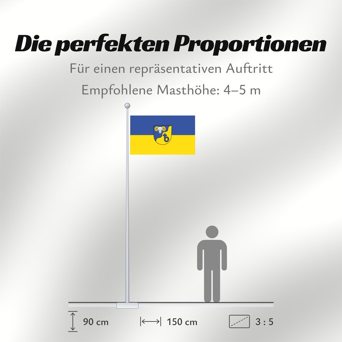 Proportionen der Flagge: Beuron (Schwäbische Alb)