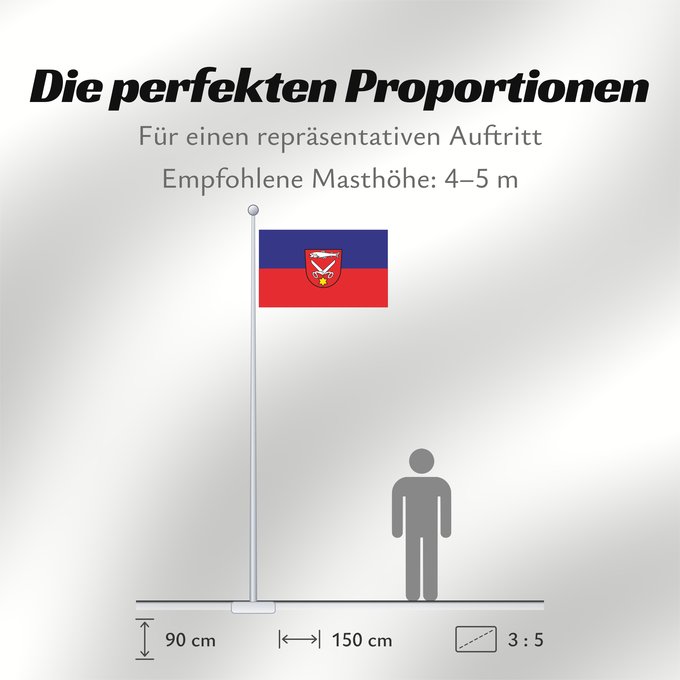 Proportionen der Flagge: Scheer (Schwäbische Alb)