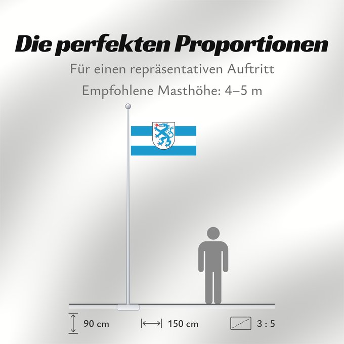 Proportionen der Flagge: Ingolstadt (Oberbayerns Städte)