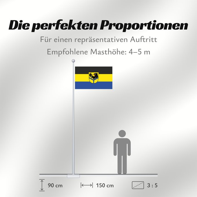 Proportionen der Flagge: Haiming (Inn-Salzach)