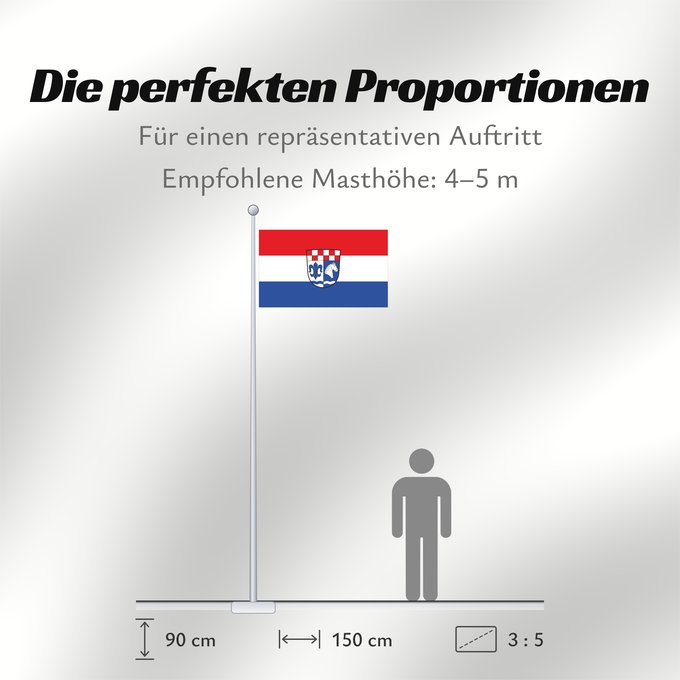 Proportionen der Flagge: Halsbach (Inn-Salzach)