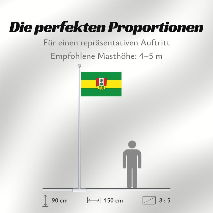 Proportionen der Flagge: Pleiskirchen (Inn-Salzach)
