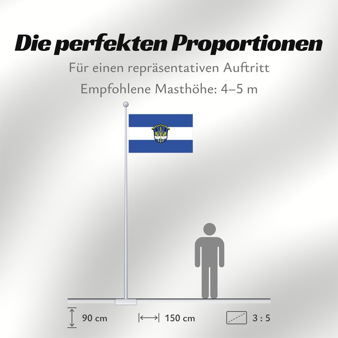 Proportionen der Flagge: Reischach (Inn-Salzach)