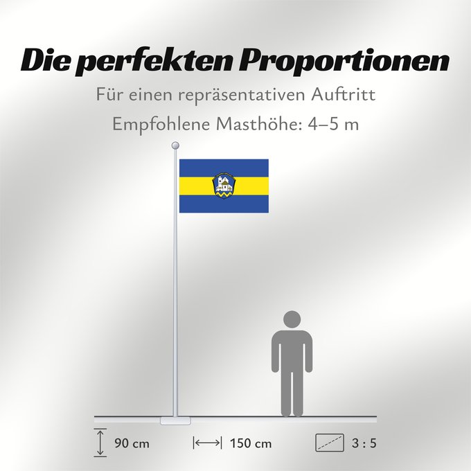 Proportionen der Flagge: Erdweg (Münchener Umland)