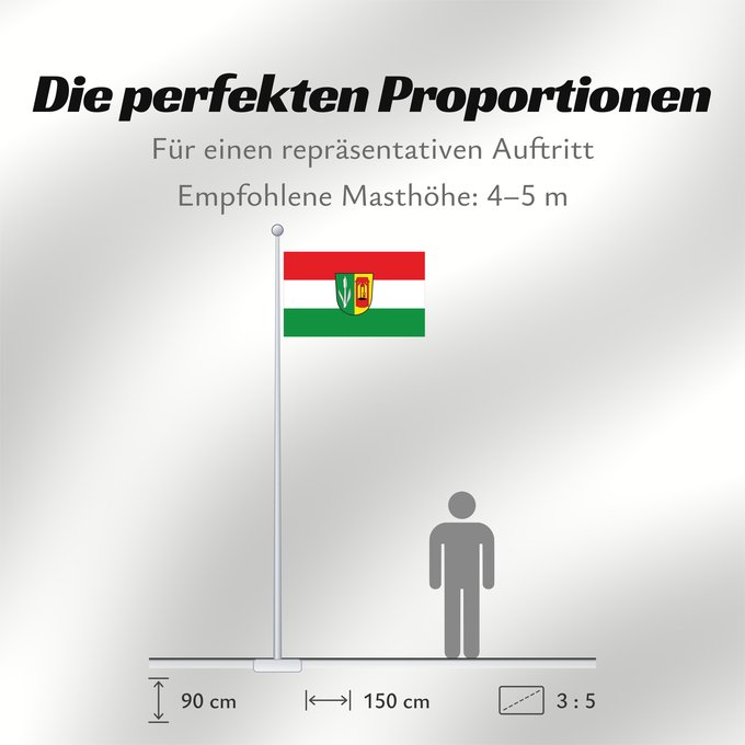Proportionen der Flagge: Karlsfeld (Münchener Umland)
