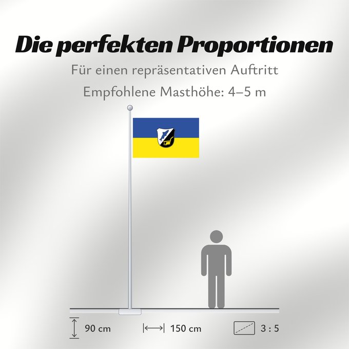Proportionen der Flagge: Petershausen (Münchener Umland)