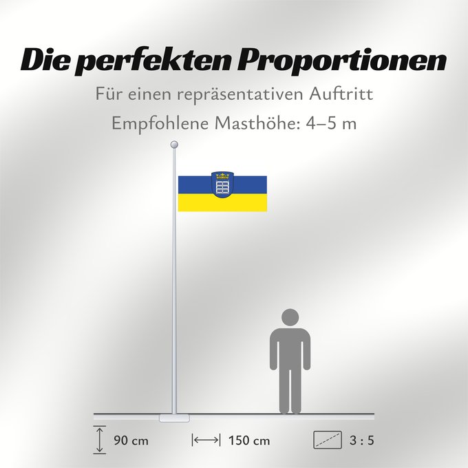 Proportionen der Flagge: Egweil (Naturpark Altmühltal)
