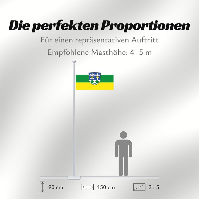 Proportionen der Flagge: Hohenpolding (Münchener Umland)