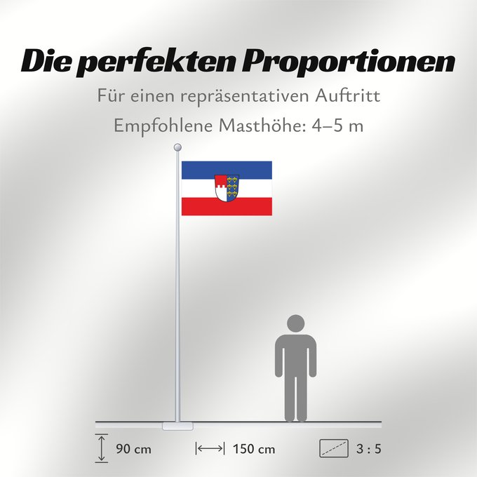 Proportionen der Flagge: Langenpreising (Münchener Umland)