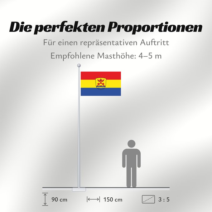 Proportionen der Flagge: Marzling (Münchener Umland)