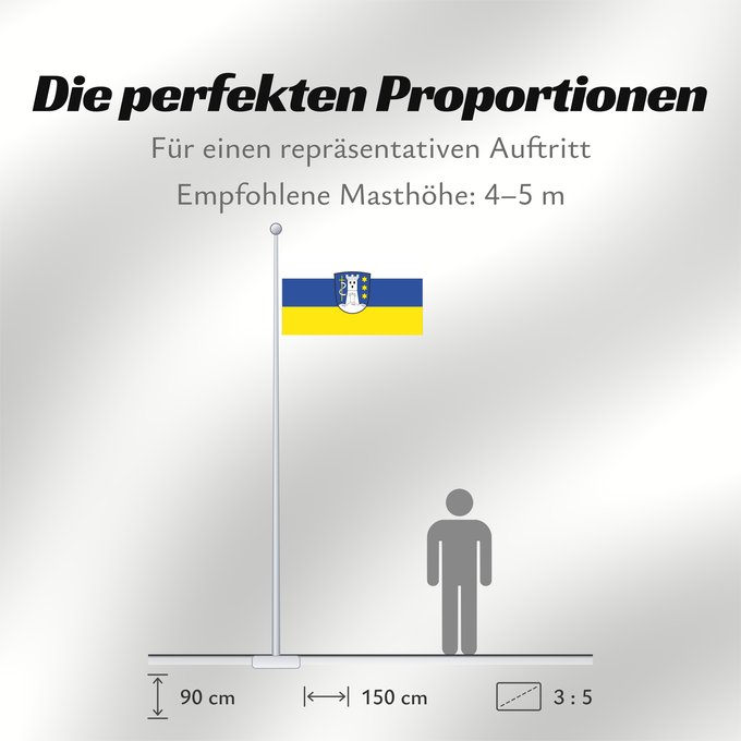 Proportionen der Flagge: Paunzhausen (Münchener Umland)